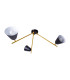 Triton Multi Arm Semi Flush Ceiling Lamp Black 3xE27-10