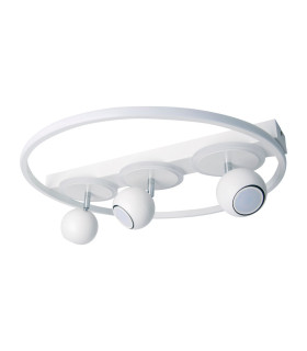 Ronda Integrated LED Semi Flush Ceiling Light White 3000K-1