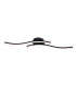 Onda 65cm Integrated LED Semi Flush Ceiling Light Black 3100K-1