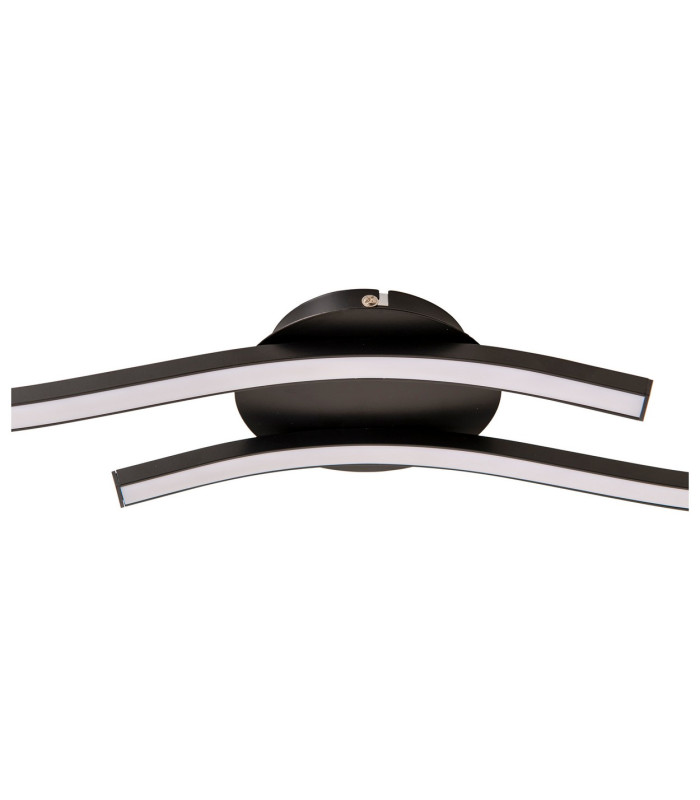 Onda 65cm Integrated LED Semi Flush Ceiling Light Black 3100K-9