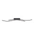Onda 96cm Integrated LED Semi Flush Ceiling Light Black 3000K-1