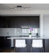 Onda 96cm Integrated LED Semi Flush Ceiling Light Black 3000K-2