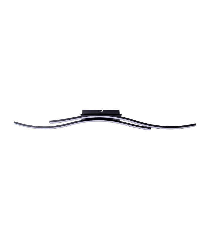 Onda 96cm Integrated LED Semi Flush Ceiling Light Black 3000K-4