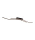 Onda 96cm Integrated LED Semi Flush Ceiling Light Black 3000K-5