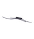 Onda 96cm Integrated LED Semi Flush Ceiling Light Black 3000K-6
