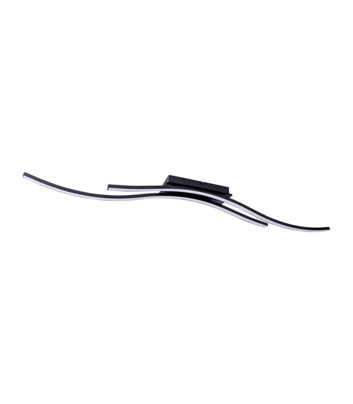 Onda 96cm Integrated LED Semi Flush Ceiling Light Black 3000K-6