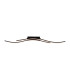 Onda 96cm Integrated LED Semi Flush Ceiling Light Black 3000K-9