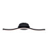 Onda 45cm Integrated LED Semi Flush Ceiling Light Black 3000K-4