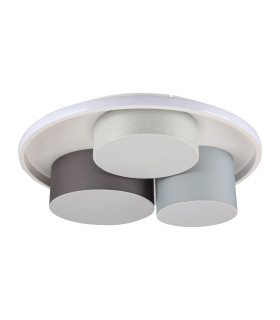 Eppan Dimmable Integrated LED Semi Flush Ceiling Light Grey 3048K-1