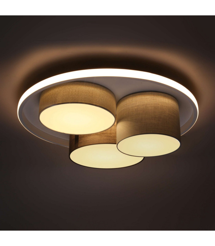 Eppan Dimmable Integrated LED Semi Flush Ceiling Light Grey 3048K-4
