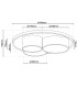 Eppan Dimmable Integrated LED Semi Flush Ceiling Light Grey 3048K-5