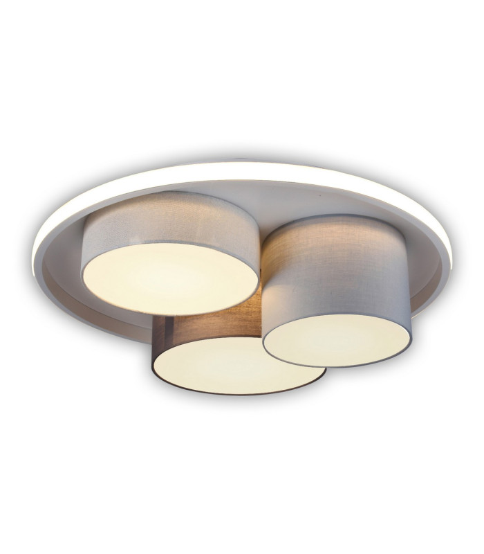 Eppan Dimmable Integrated LED Semi Flush Ceiling Light Grey 3048K-7
