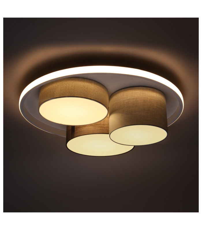 Eppan Dimmable Integrated LED Semi Flush Ceiling Light Grey 3048K-8