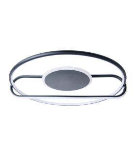 Brendan Integrated LED Semi Flush Ceiling Light Black 3000K-1