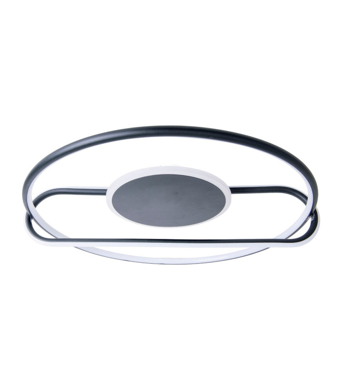 Brendan Integrated LED Semi Flush Ceiling Light Black 3000K-1