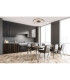 Brendan Integrated LED Semi Flush Ceiling Light Black 3000K-2