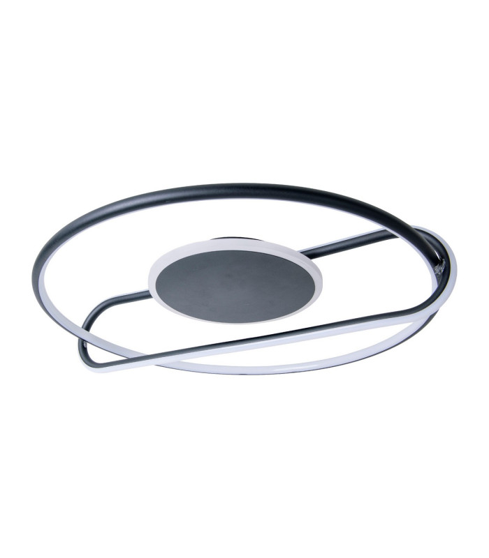 Brendan Integrated LED Semi Flush Ceiling Light Black 3000K-6