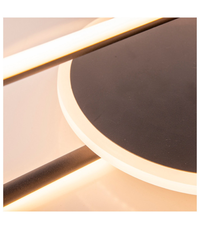 Brendan Integrated LED Semi Flush Ceiling Light Black 3000K-9