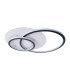 Kirk Integrated LED Semi Flush Ceiling Light Black 2900K-4