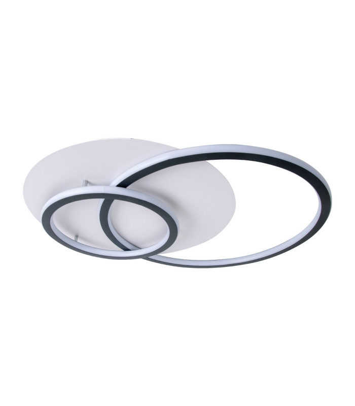 Kirk Integrated LED Semi Flush Ceiling Light Black 2900K-4