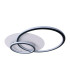 Kirk Integrated LED Semi Flush Ceiling Light Black 2900K-6