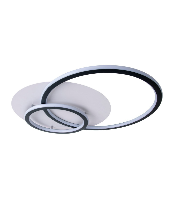 Kirk Integrated LED Semi Flush Ceiling Light Black 2900K-6