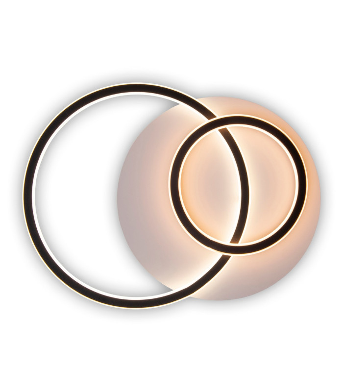Kirk Integrated LED Semi Flush Ceiling Light Black 2900K-7