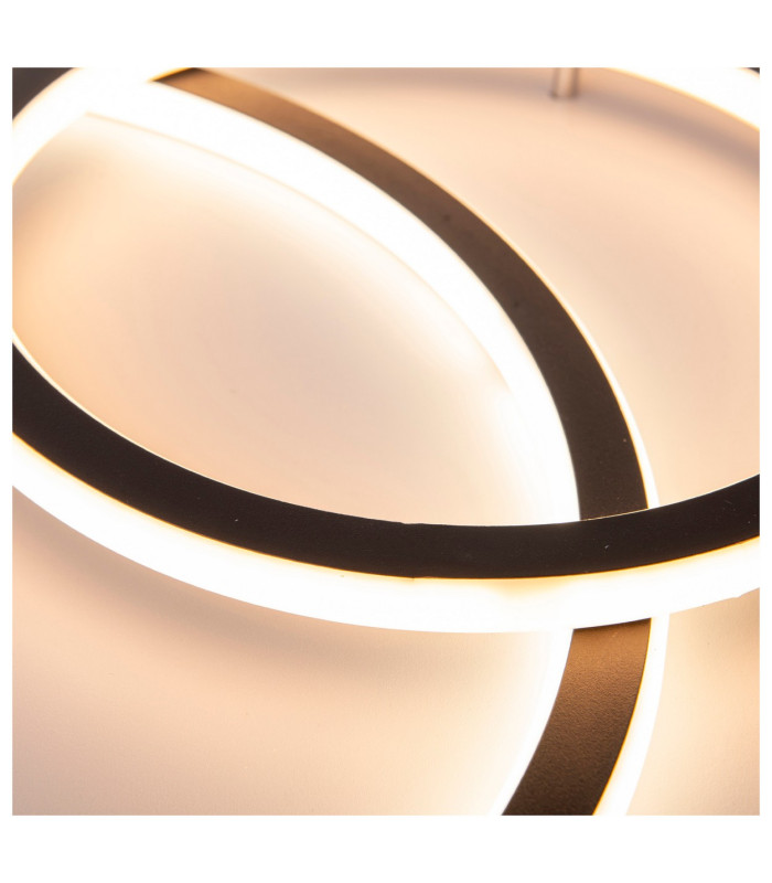 Kirk Integrated LED Semi Flush Ceiling Light Black 2900K-9