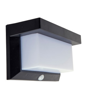 Aurel LED Solar Outdoor Motion Sensor Wall Lamp Black PIR + Dusk to Dawn Sensor 7000K IP44-1