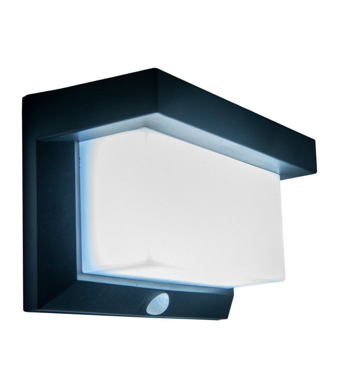 Aurel LED Solar Outdoor Motion Sensor Wall Lamp Black PIR + Dusk to Dawn Sensor 7000K IP44-7