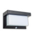 Aurel LED Solar Outdoor Motion Sensor Wall Lamp Black PIR + Dusk to Dawn Sensor 7000K IP44-12