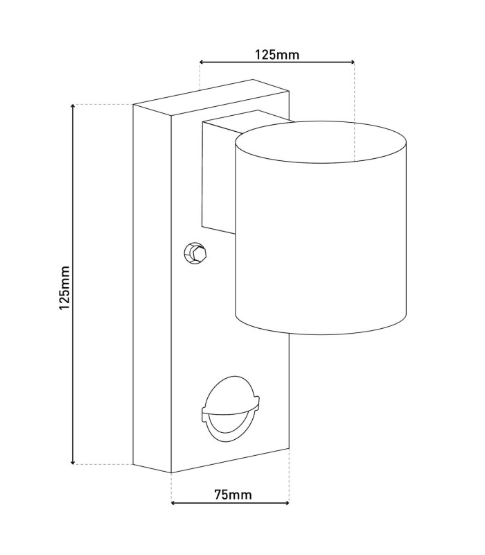 Rombe Outdoor Wall Down Lamp Anthracite PIR + Dusk to Dawn Sensor 1xGU10 IP54-5