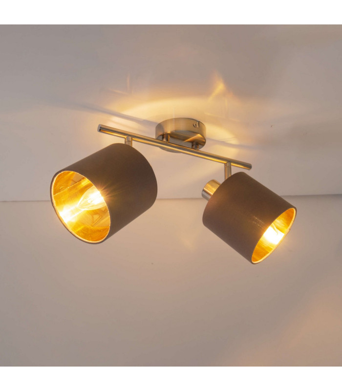 Maron Twin Ceiling Spotlight Brown 2xE14-3