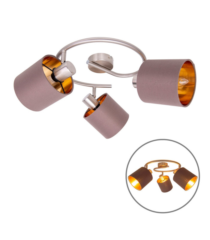 Maron Ceiling Spotlight Clusters Brown 3xE14-10