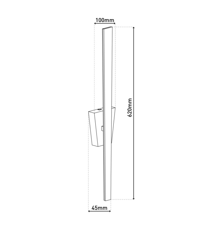 Trevor Integrated LED Wall Lamp Black 3100K-3