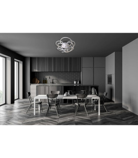 Rizado Dimmable Integrated LED Semi Flush Ceiling Light Steel-Blank 2797K-2