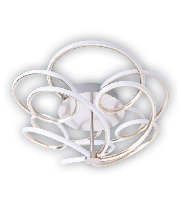 Rizado Dimmable Integrated LED Semi Flush Ceiling Light Steel-Blank 2797K-6