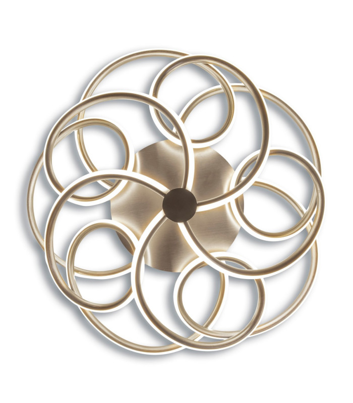 Rizado Dimmable Integrated LED Semi Flush Ceiling Light Steel-Blank 2797K-7