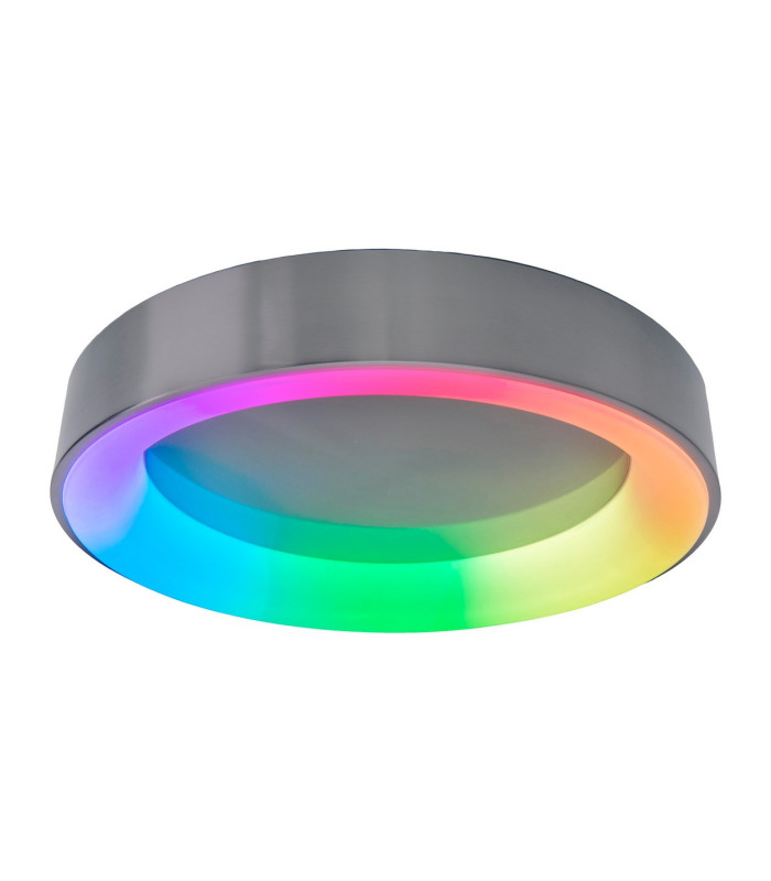 Multo Dimmable CCT Integrated LED Semi Flush Ceiling Light Satin Nickel 2650-6520K Remote Control-9