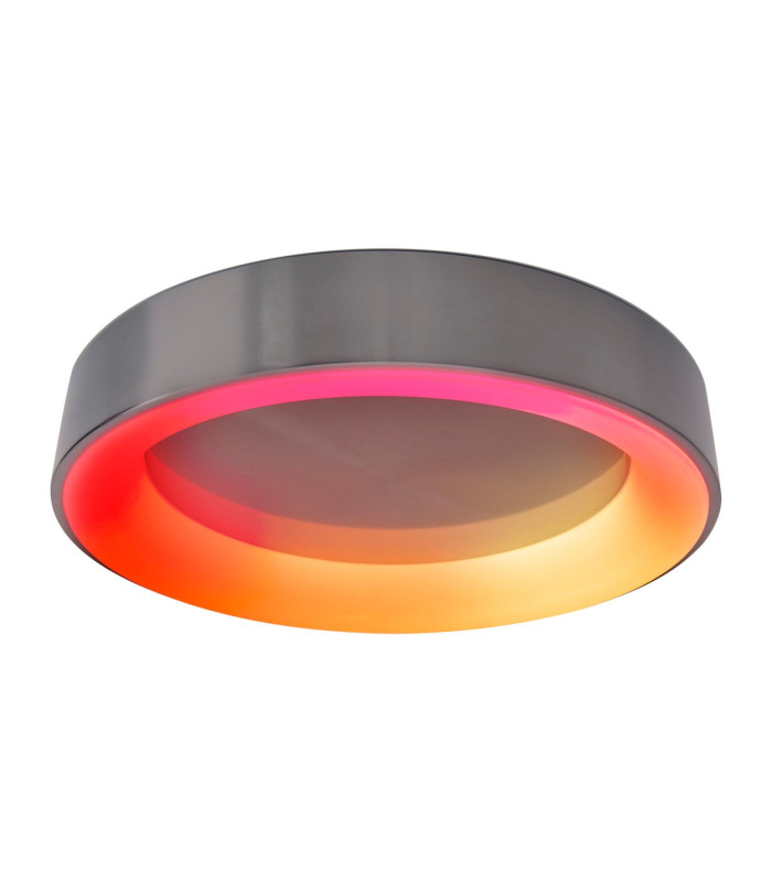 Multo Dimmable CCT Integrated LED Semi Flush Ceiling Light Satin Nickel 2650-6520K Remote Control-10