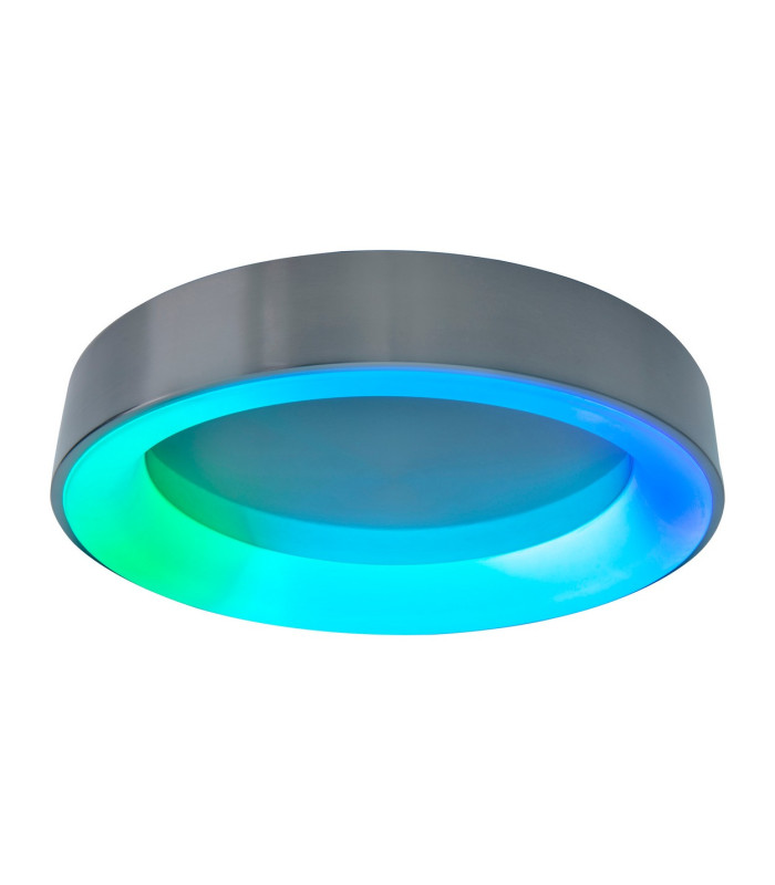 Multo Dimmable CCT Integrated LED Semi Flush Ceiling Light Satin Nickel 2650-6520K Remote Control-11
