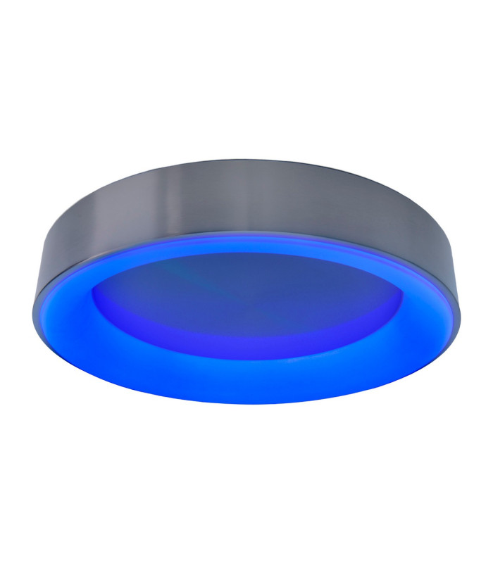 Multo Dimmable CCT Integrated LED Semi Flush Ceiling Light Satin Nickel 2650-6520K Remote Control-13