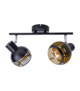 Casco Twin Ceiling Spotlight Black 2xE27-1