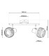 Casco Twin Ceiling Spotlight Black 2xE27-3