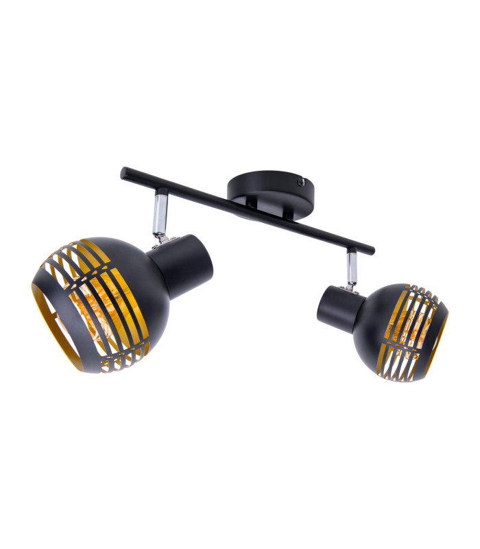 Casco Twin Ceiling Spotlight Black 2xE27-5