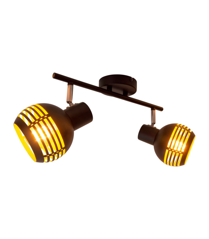 Casco Twin Ceiling Spotlight Black 2xE27-6