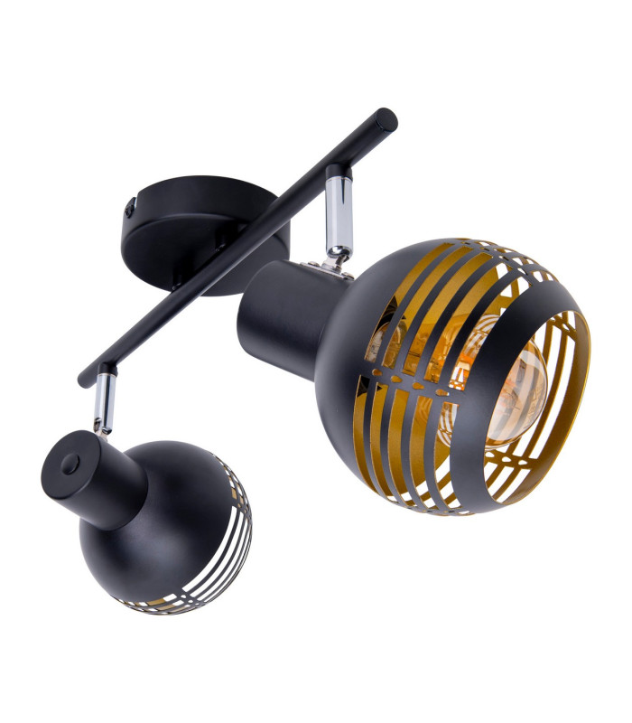 Casco Twin Ceiling Spotlight Black 2xE27-7