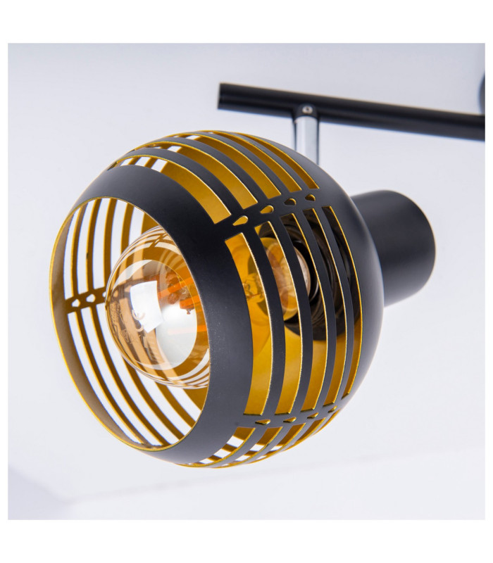 Casco Twin Ceiling Spotlight Black 2xE27-9