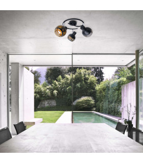 Casco Ceiling Spotlight Clusters Black 3xE27-2