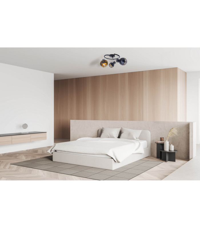 Casco Ceiling Spotlight Clusters Black 3xE27-3